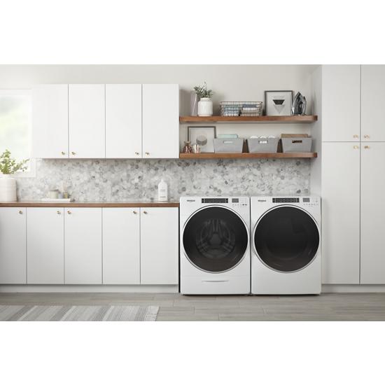 Model: WFW8620HW | Whirlpool 5.0 cu. ft. Front Load Washer with Load & Go™ XL Dispenser