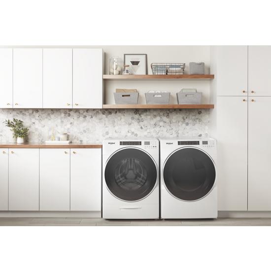 Model: WFW8620HW | Whirlpool 5.0 cu. ft. Front Load Washer with Load & Go™ XL Dispenser