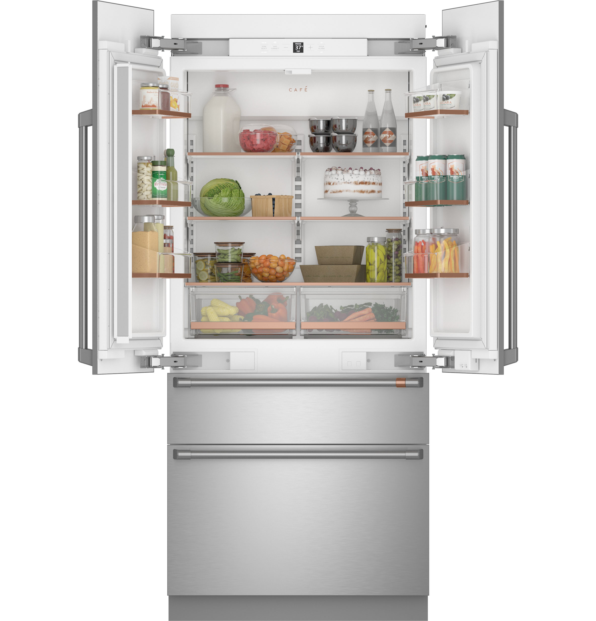 Cafe CIP36NP2VS1 Café™ 36" Integrated FrenchDoor Refrigerator