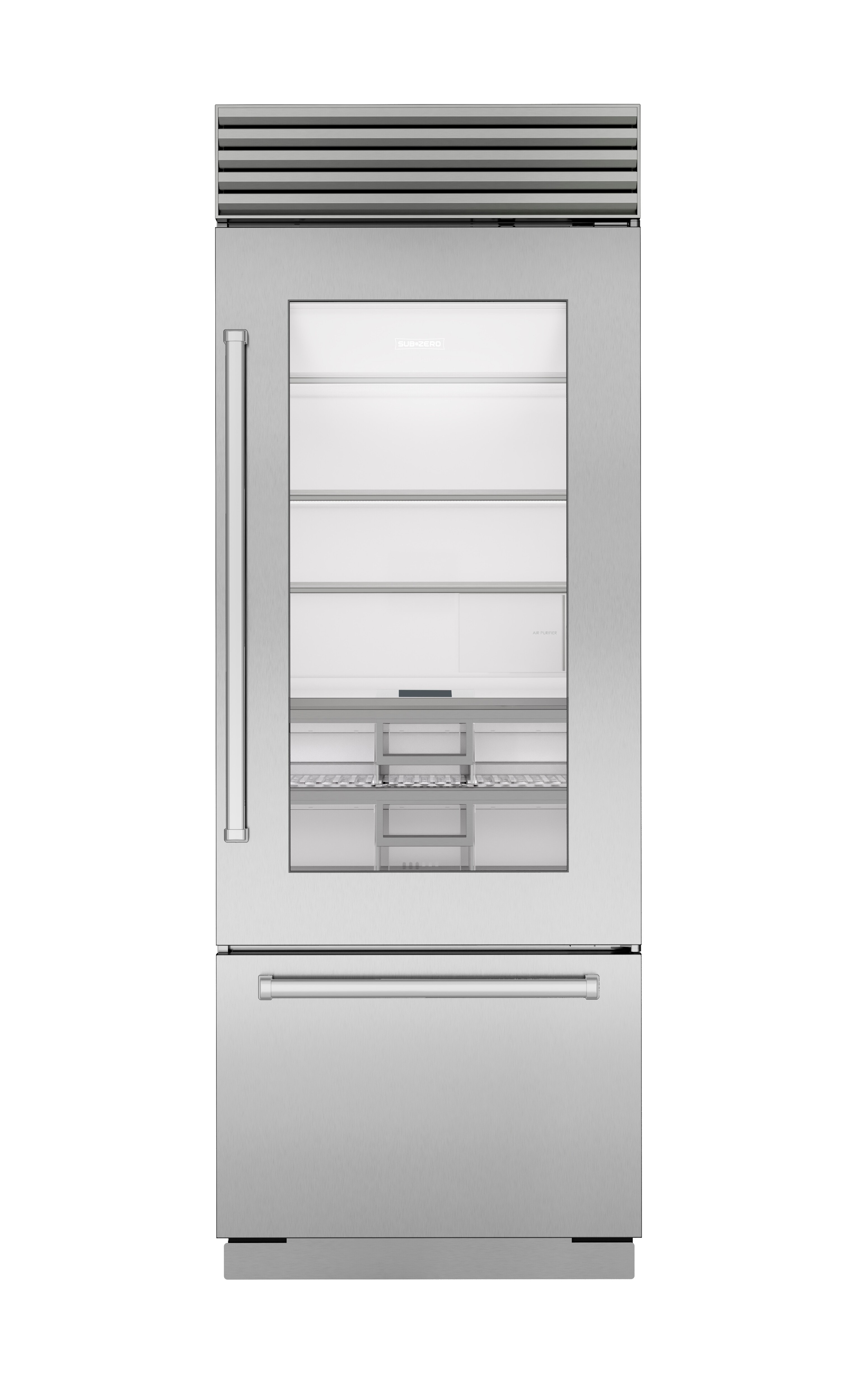 Model: CL3050UG/S/P/L | Sub-Zero 30" Classic Over-and-Under Refrigerator/Freezer with Glass Door