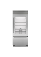 Model: CL3650UA/S/T/L | Sub-Zero 36" Classic Over-and-Under Refrigerator/Freezer with Glass Door