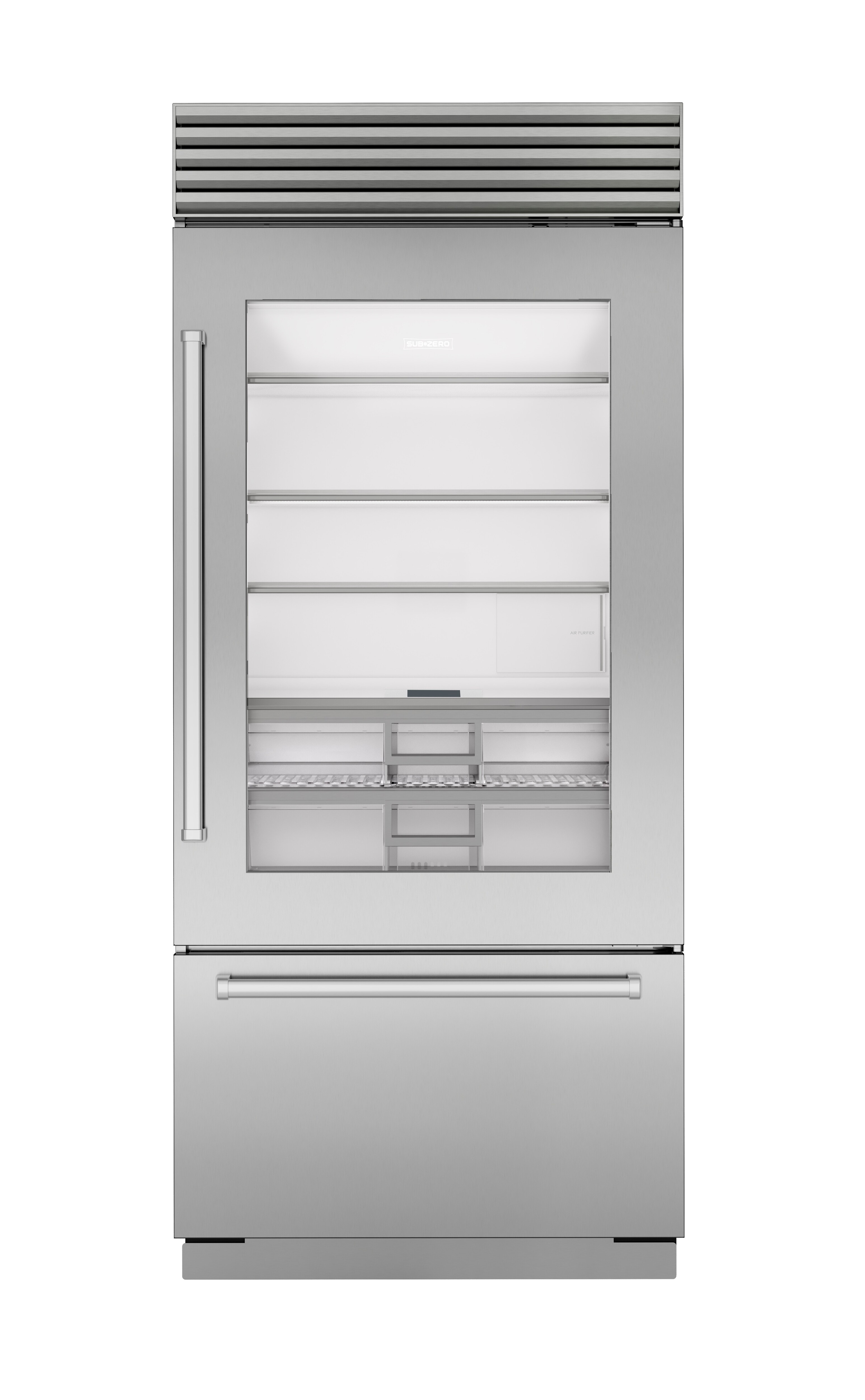 Model: CL3650UG/S/T/L | Sub-Zero 36" Classic Over-and-Under Refrigerator/Freezer with Glass Door