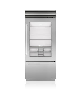 Model: CL3650UG/S/T/R | Sub-Zero 36" Classic Over-and-Under Refrigerator/Freezer with Glass Door