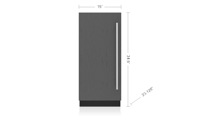 Model: DEU1550B/L | Sub-Zero 15" Designer Undercounter Beverage Center with Solid Door - Panel Ready - Left Hinge