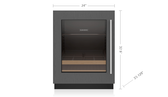 Model: DEU2450BG/ADA/R | Sub-Zero 24" Designer Undercounter ADA Height Beverage Center - Panel Ready - Right Hinge