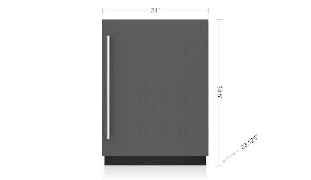 Model: DEU2450CI/L | Sub-Zero 24" Designer Undercounter Refrigerator/Freezer with Ice Maker – Panel Ready - Left Hinge