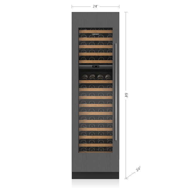 Model: DEC2450WA/L | Sub-Zero 24" Designer Wine Storage - Panel Ready