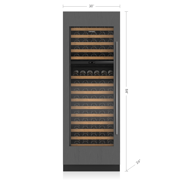 Model: DEC3050W/L | Sub-Zero 30" Designer Wine Storage - Panel Ready