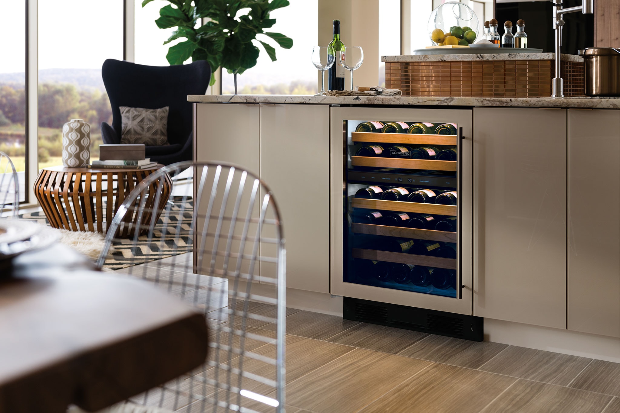 Model: UW-24A/O-LH | Sub-Zero Legacy Model - 24" Undercounter Wine Storage - Panel Ready