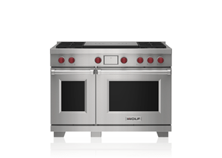 Model: DF48450F/S/P | Wolf 48" Dual Fuel Range - 4 Burners and French Top