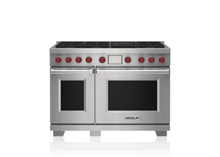 Model: DF48650C/S/P | Wolf 48" Dual Fuel Range - 6 Burners and Infrared Charbroiler