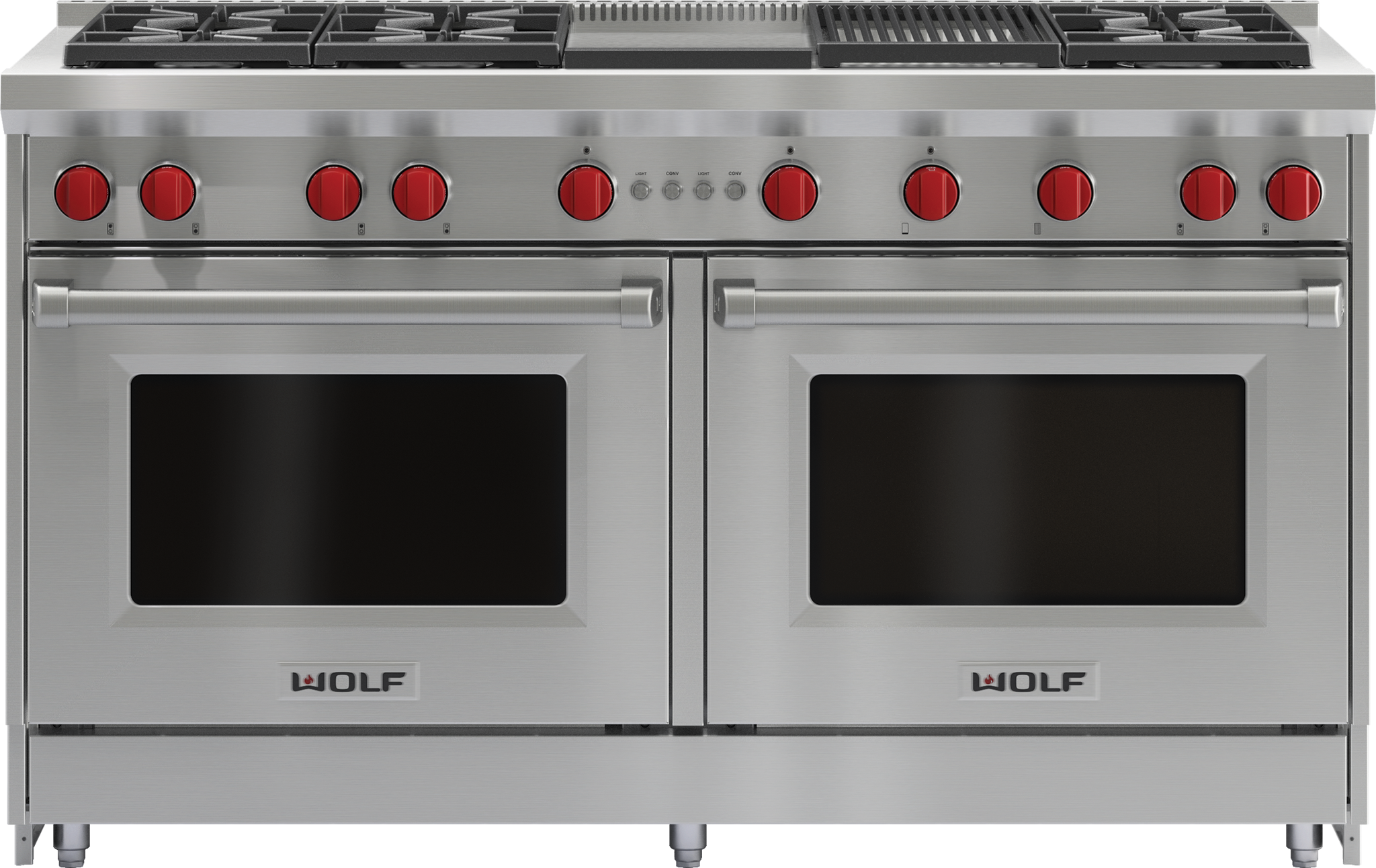 Wolf 60" Gas Range - 6 Burners, Infrared Charbroiler and Infrared Griddle