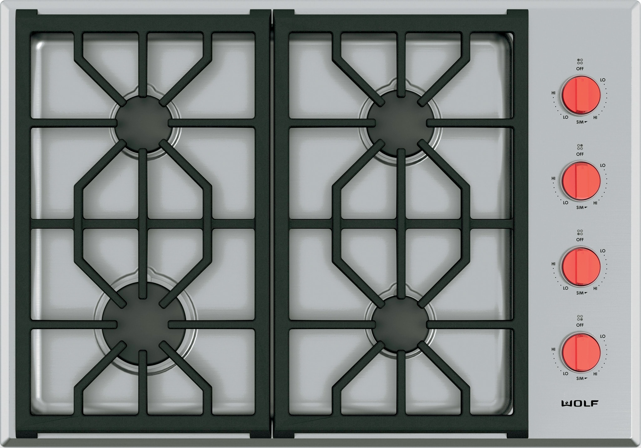 Wolf 30" Professional Gas Cooktop - 4 Burners