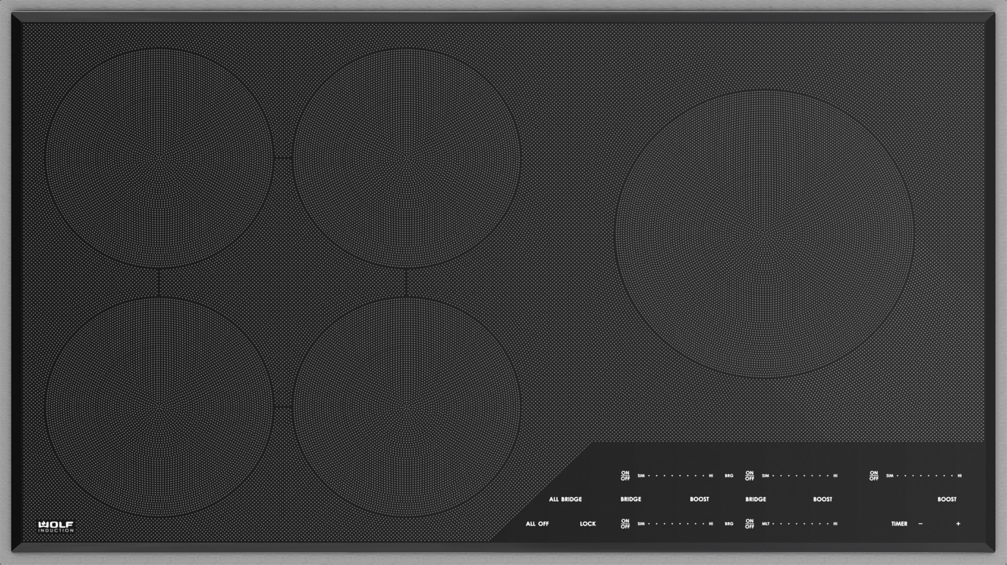 Wolf 36" Transitional Framed Induction Cooktop