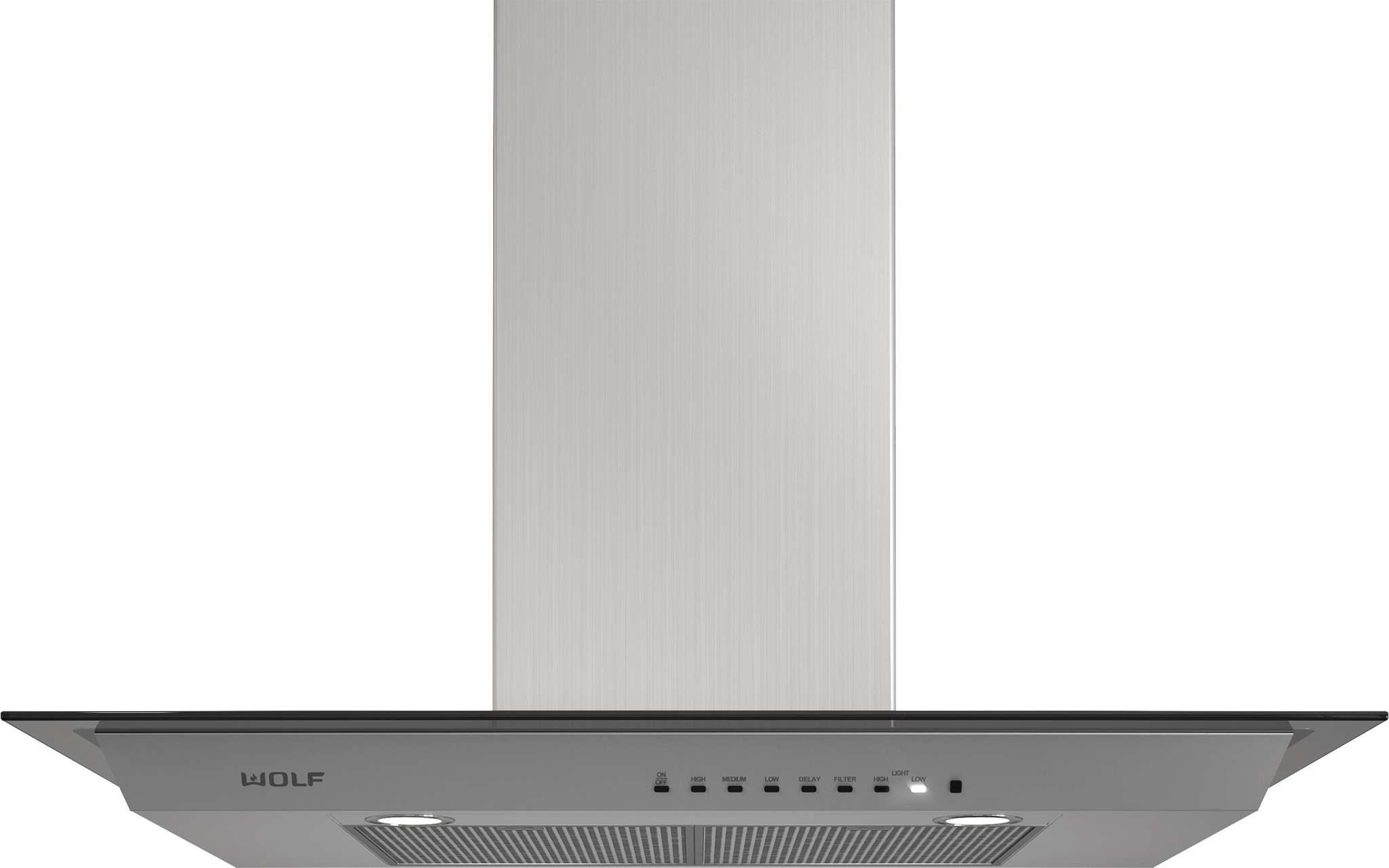 Wolf 36" Cooktop Wall Hood - Glass