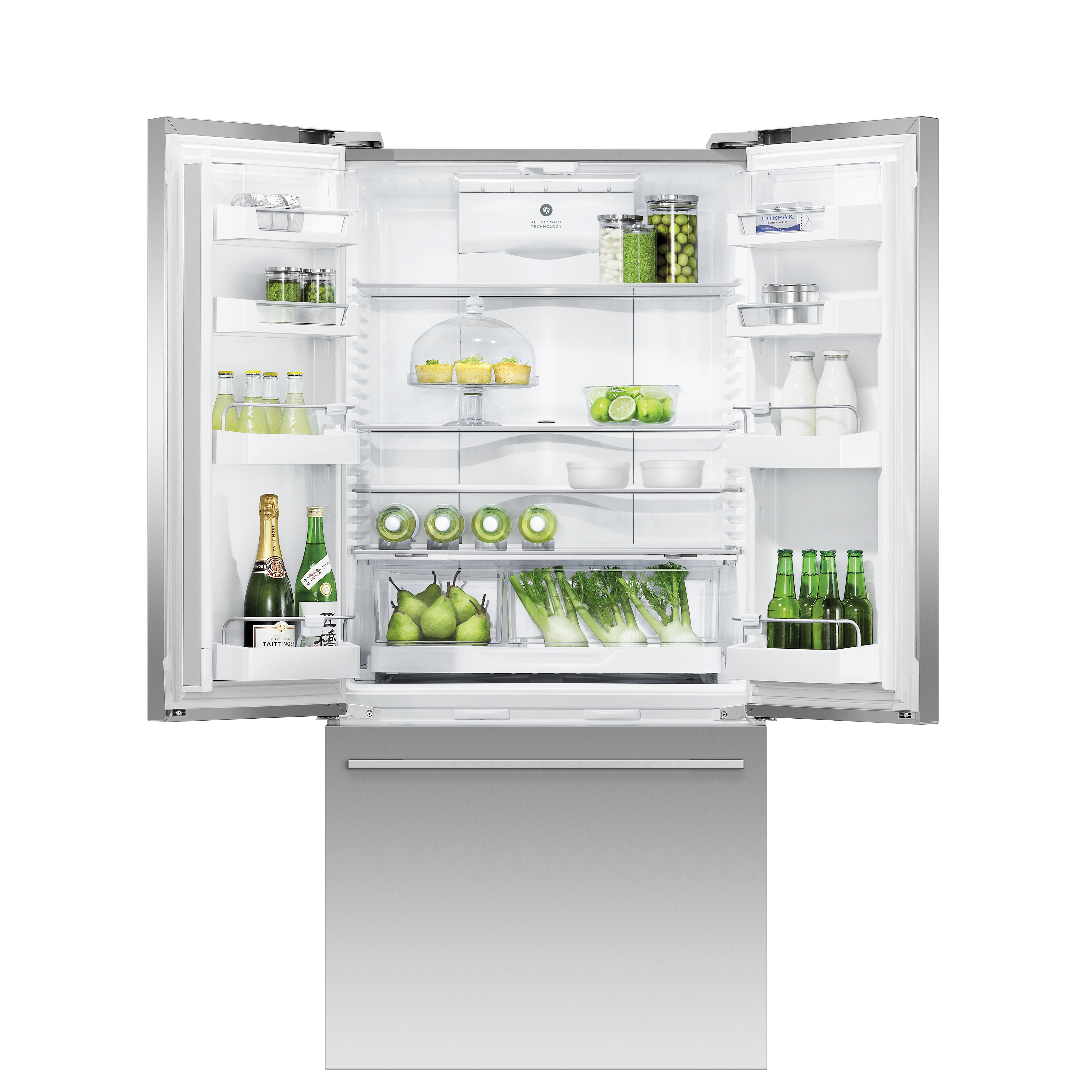 Model: RF170ADUSX4 N | Fisher and Paykel 17 cu ft Series 7 French Door Refrigerator Freezer, Ice & Water