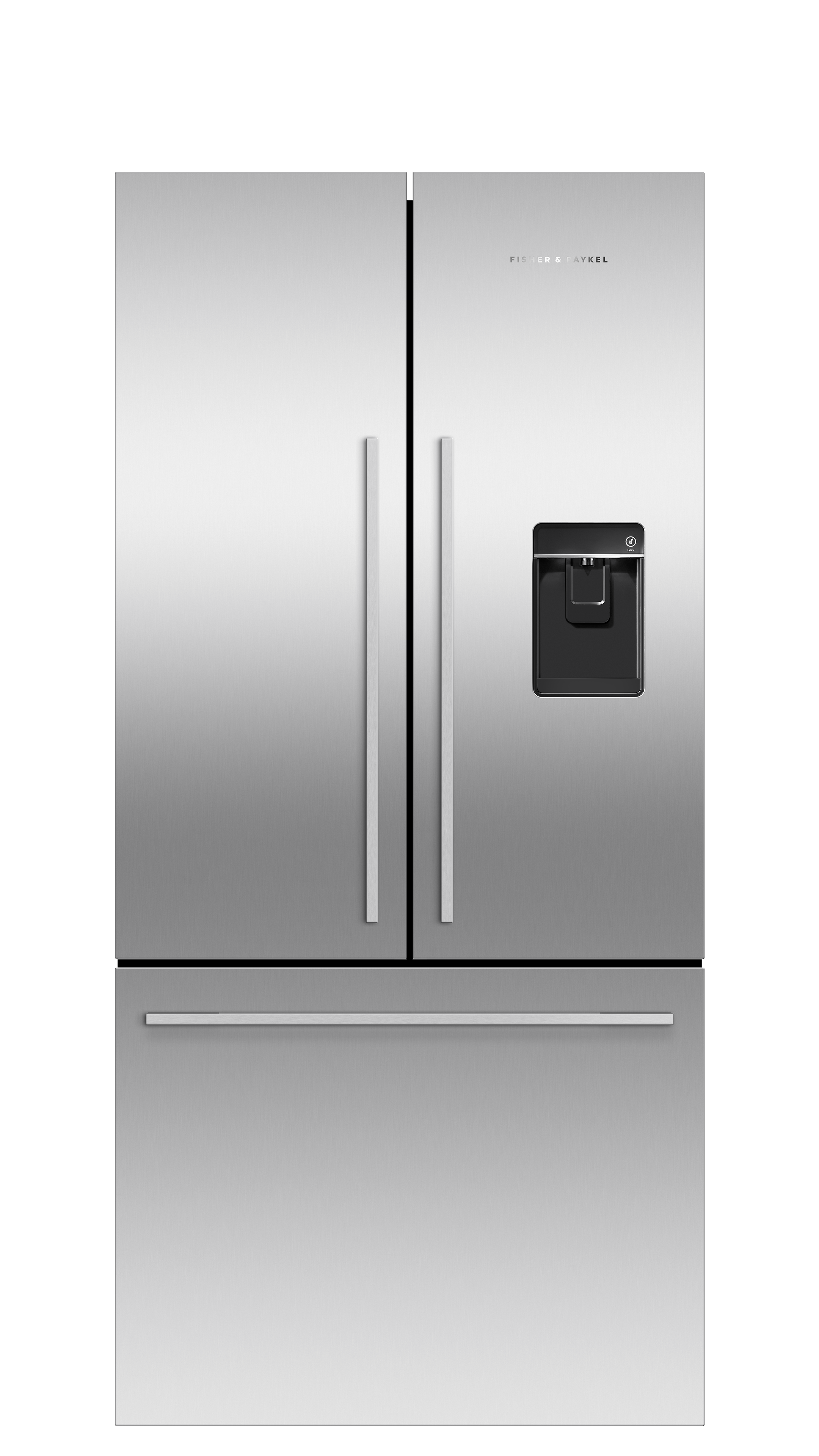 Model: RF170ADUSX4 N | Fisher and Paykel 17 cu ft Series 7 French Door Refrigerator Freezer, Ice & Water