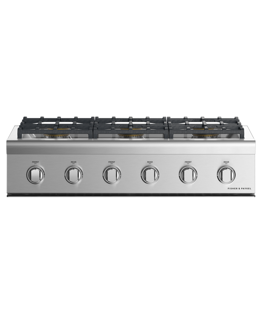 Model: CPV2-366L N | Fisher and Paykel 36" Series 9 6 Burner Gas Rangetop, LPG