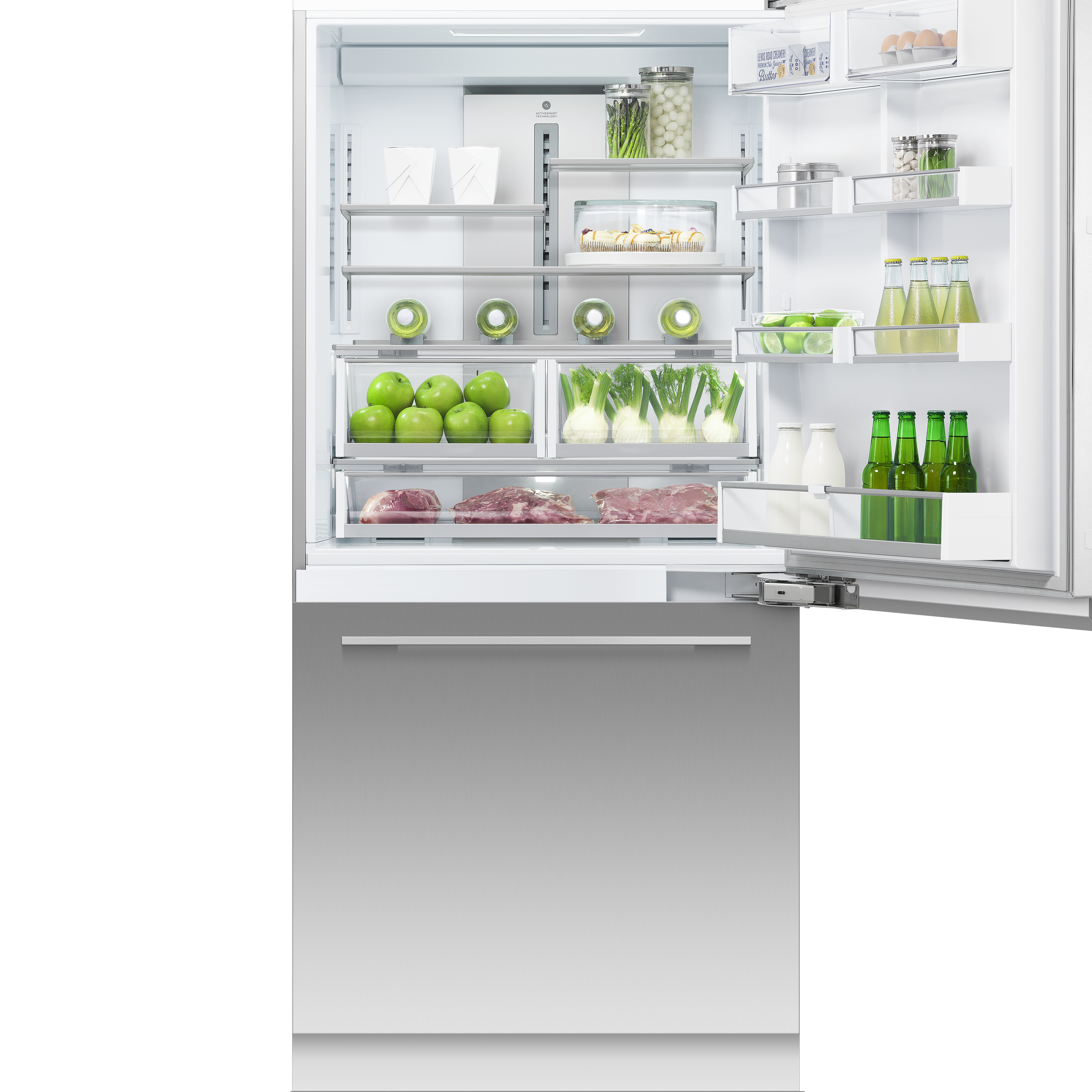 Model: RS36W80RU1_N | Fisher and Paykel Integrated Refrigerator Freezer, 36", Ice & Water
