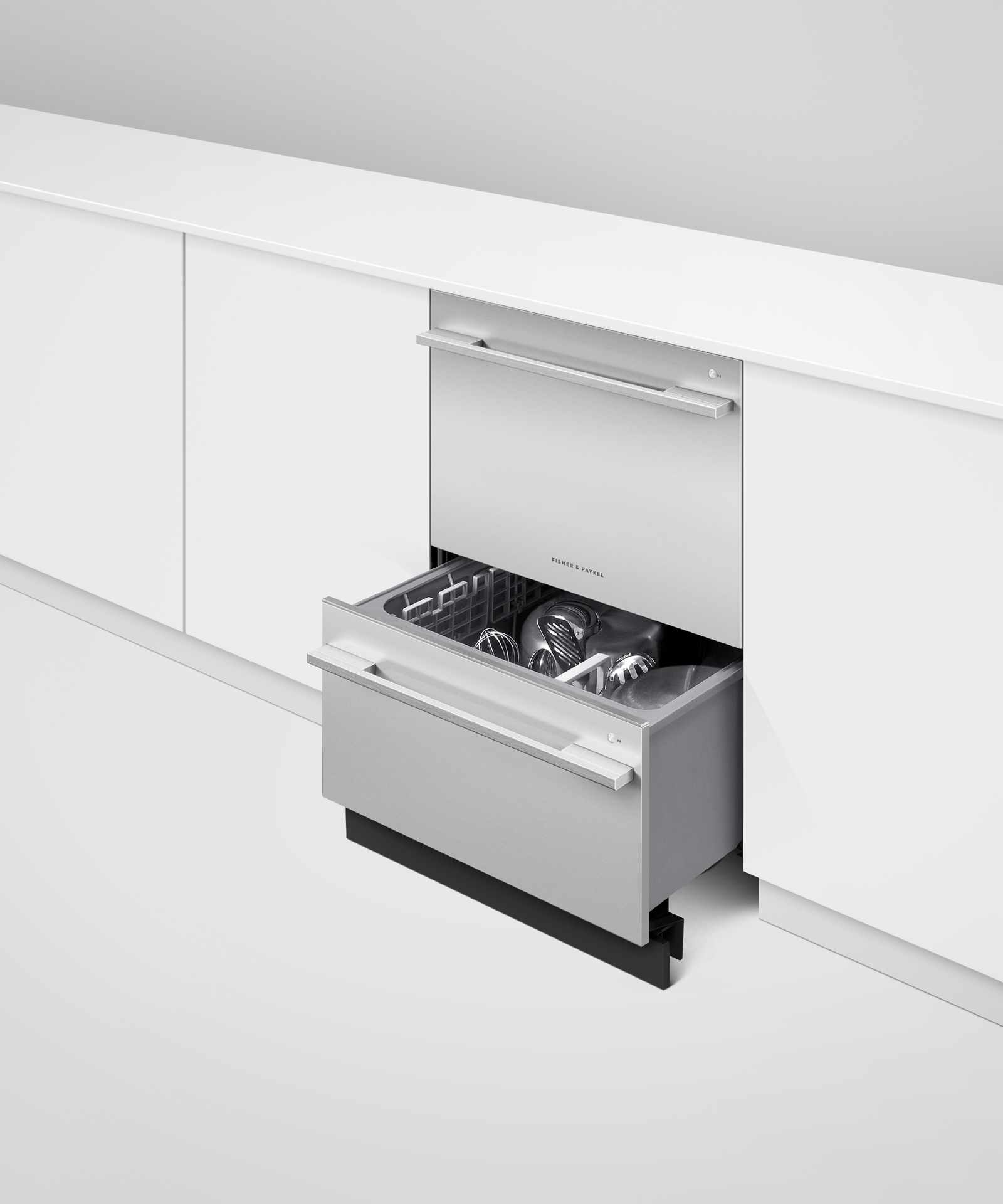 Model: DD24DDFTX9 N | Fisher and Paykel Series 9, Contemporary Tall Double DishDrawer™ Dishwasher