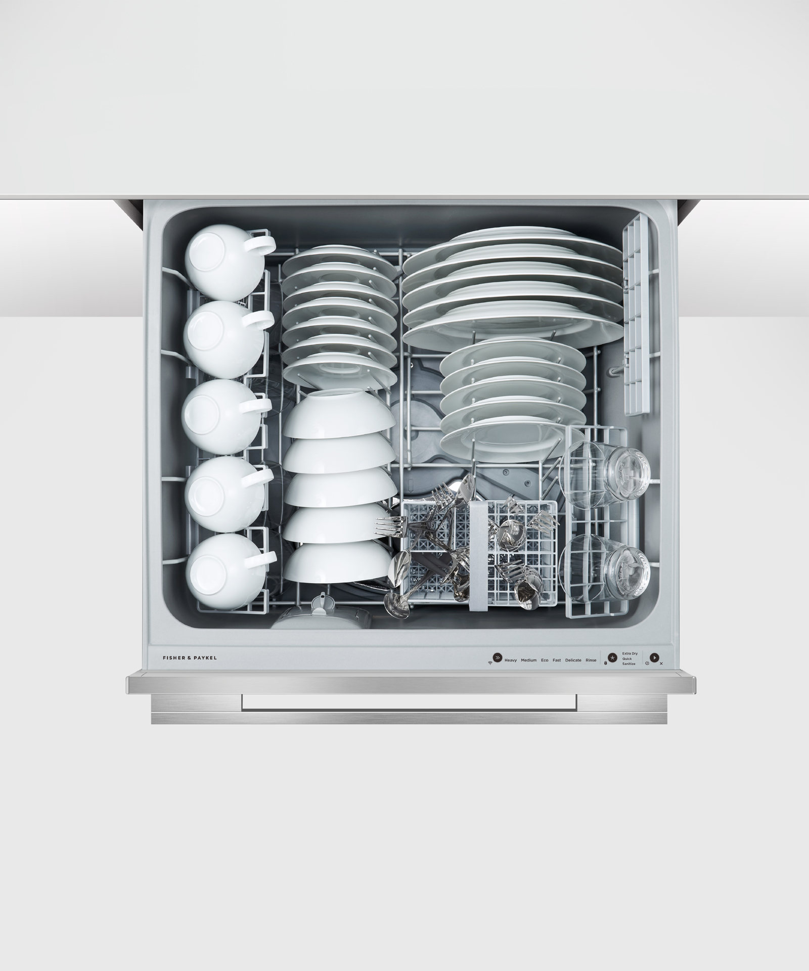 Model: DD24DI9 N | Fisher and Paykel Series 9, Integrated Double DishDrawer™ Dishwasher