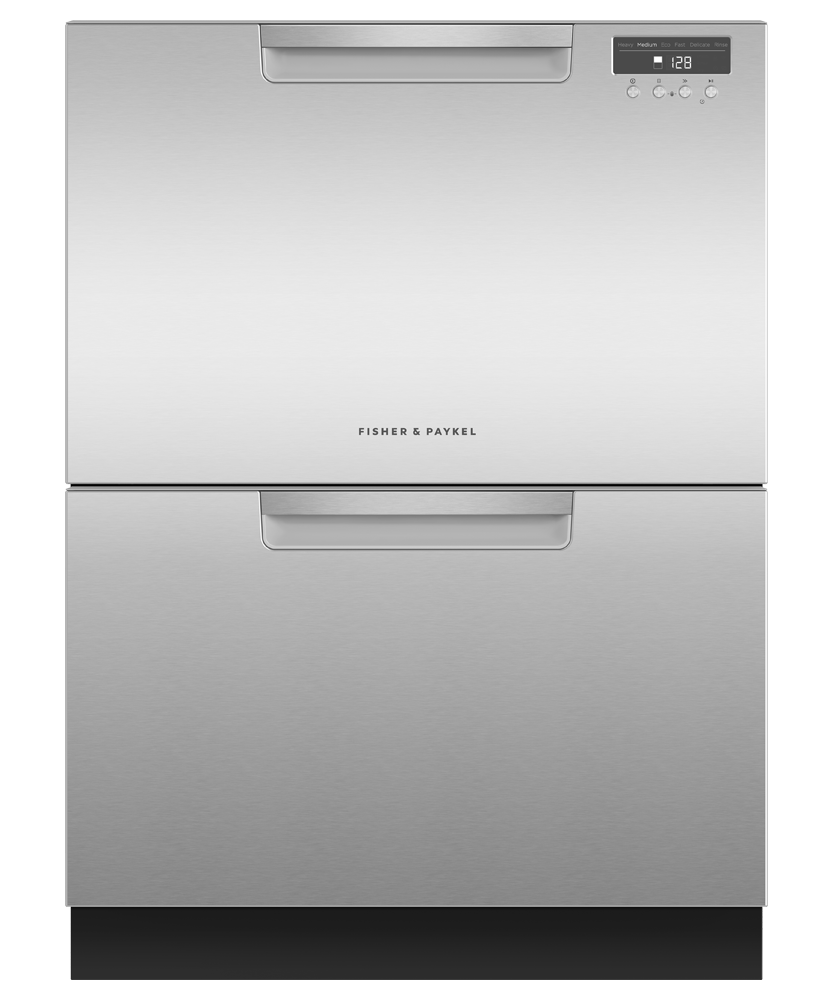 Model: DD24DAX9 N | Fisher and Paykel Series 7, Contemporary Double DishDrawer™ Dishwasher