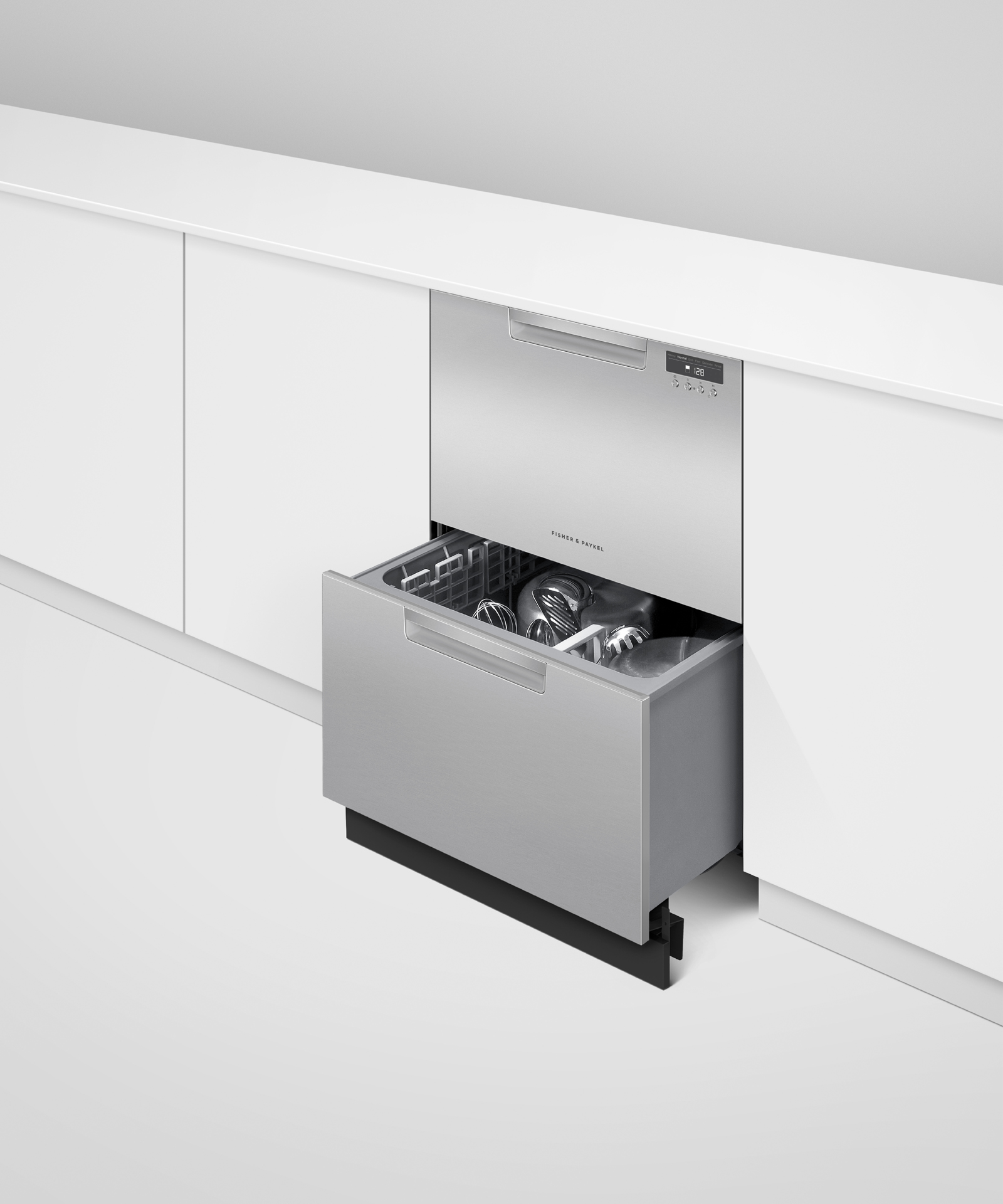 Model: DD24DAX9 N | Fisher and Paykel Series 7, Contemporary Double DishDrawer™ Dishwasher