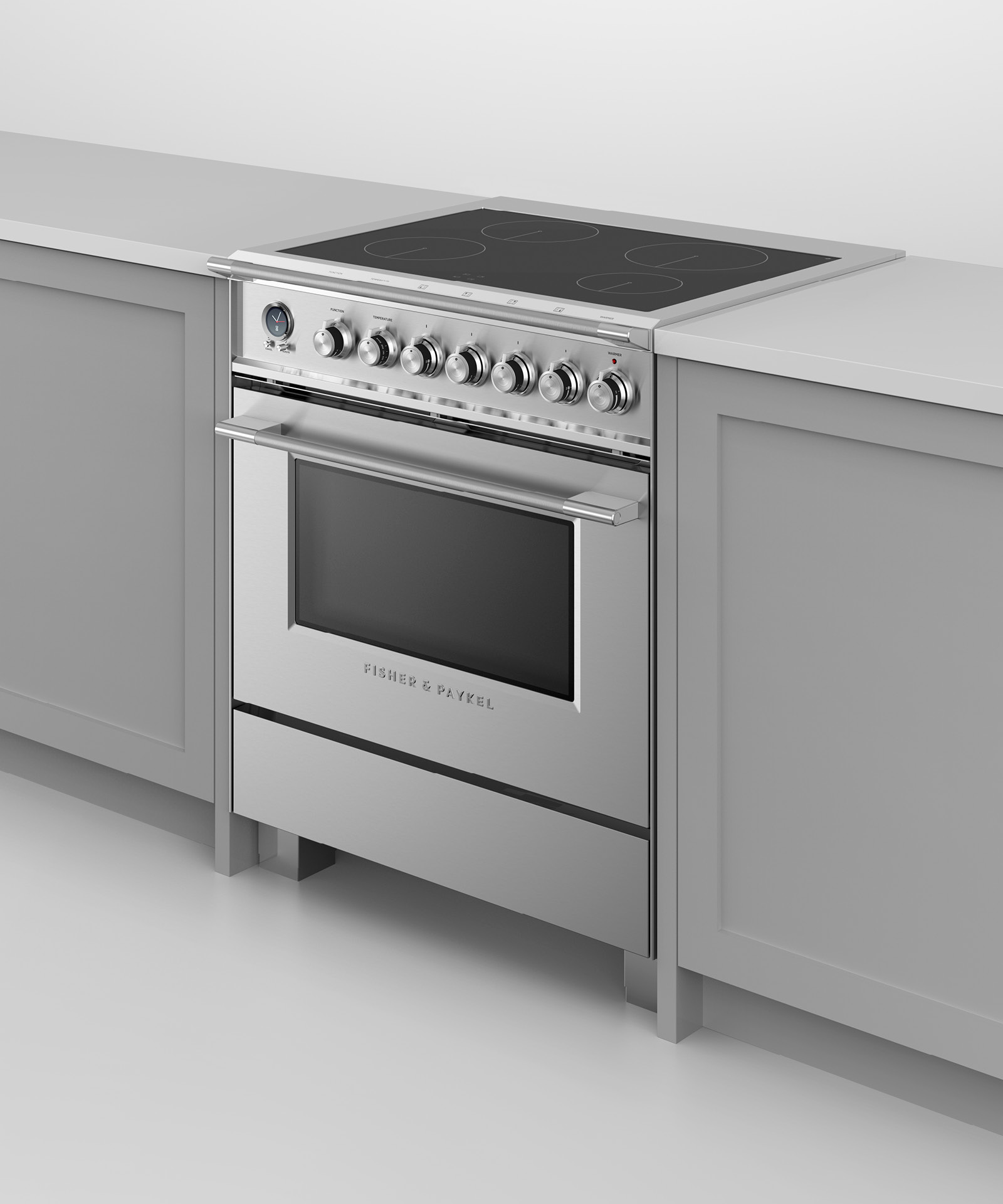 Model: OR30SCI6X1 | Fisher and Paykel Induction Range, 30", 4 Zones, Self-cleaning