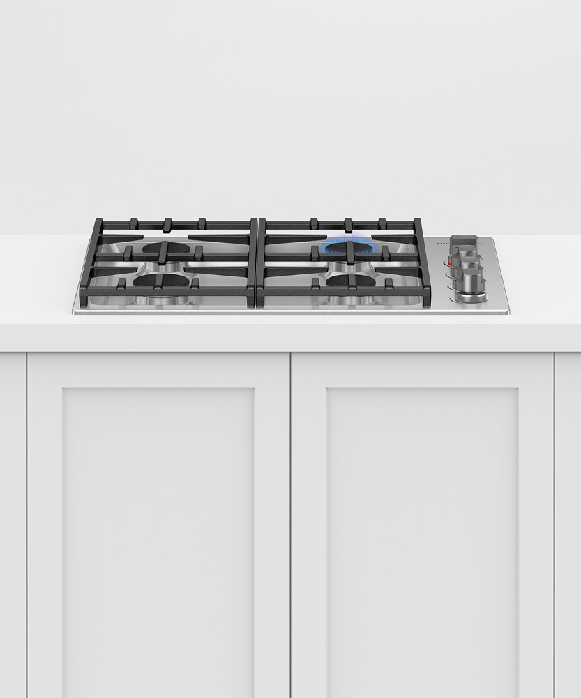 Model: CDV3-304H-N | Fisher and Paykel 30" Series 9 4 Burner Gas Cooktop, Natural Gas
