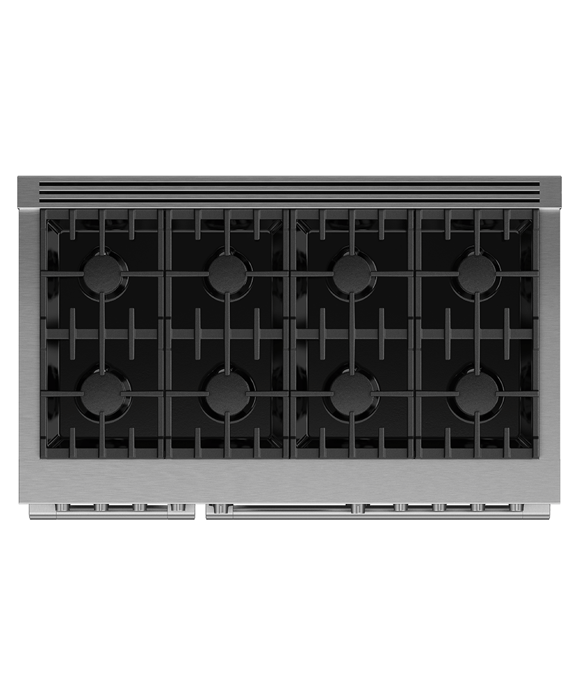 Model: RDV3-488-L | Fisher and Paykel Dual Fuel Range, 48", 8 Burners, Self-cleaning, LPG