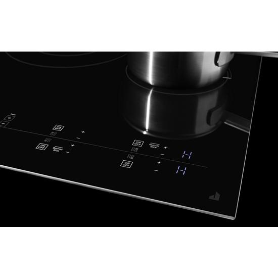 Model: JED4430KB | Jenn-Air 30" Oblivion Glass Electric Radiant Downdraft Cooktop with Tap Touch Controls