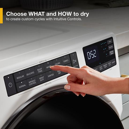 Model: WGD5605MW-SD | Whirlpool 7.4 Cu. Ft. Gas Wrinkle Shield Dryer
