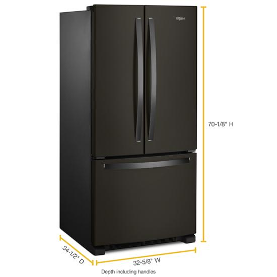 34 inch wide whirlpool refrigerator