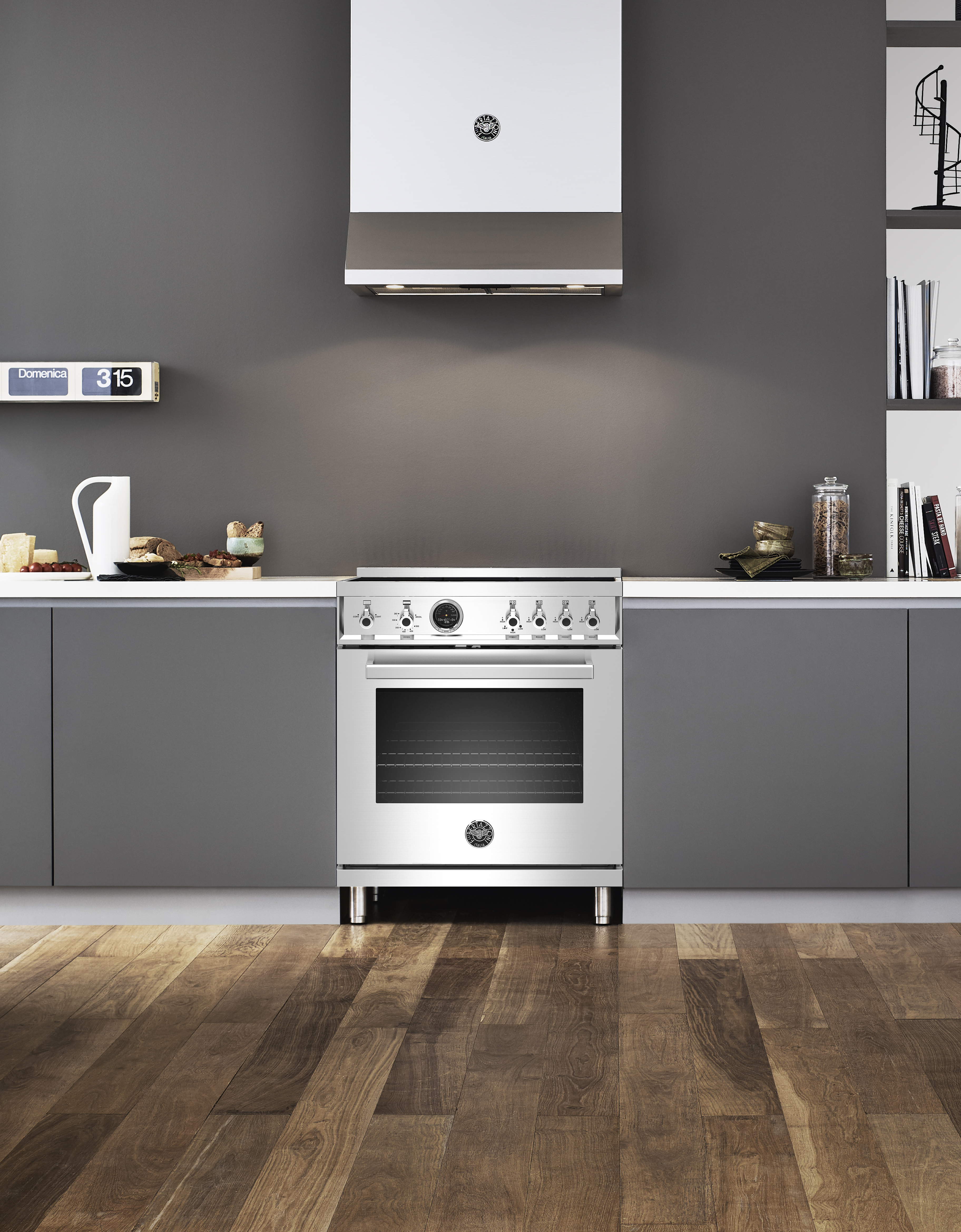 Model: PROF304DFSXT | Bertazzoni 30" Professional Series range - Electric self clean oven - 4 brass burners