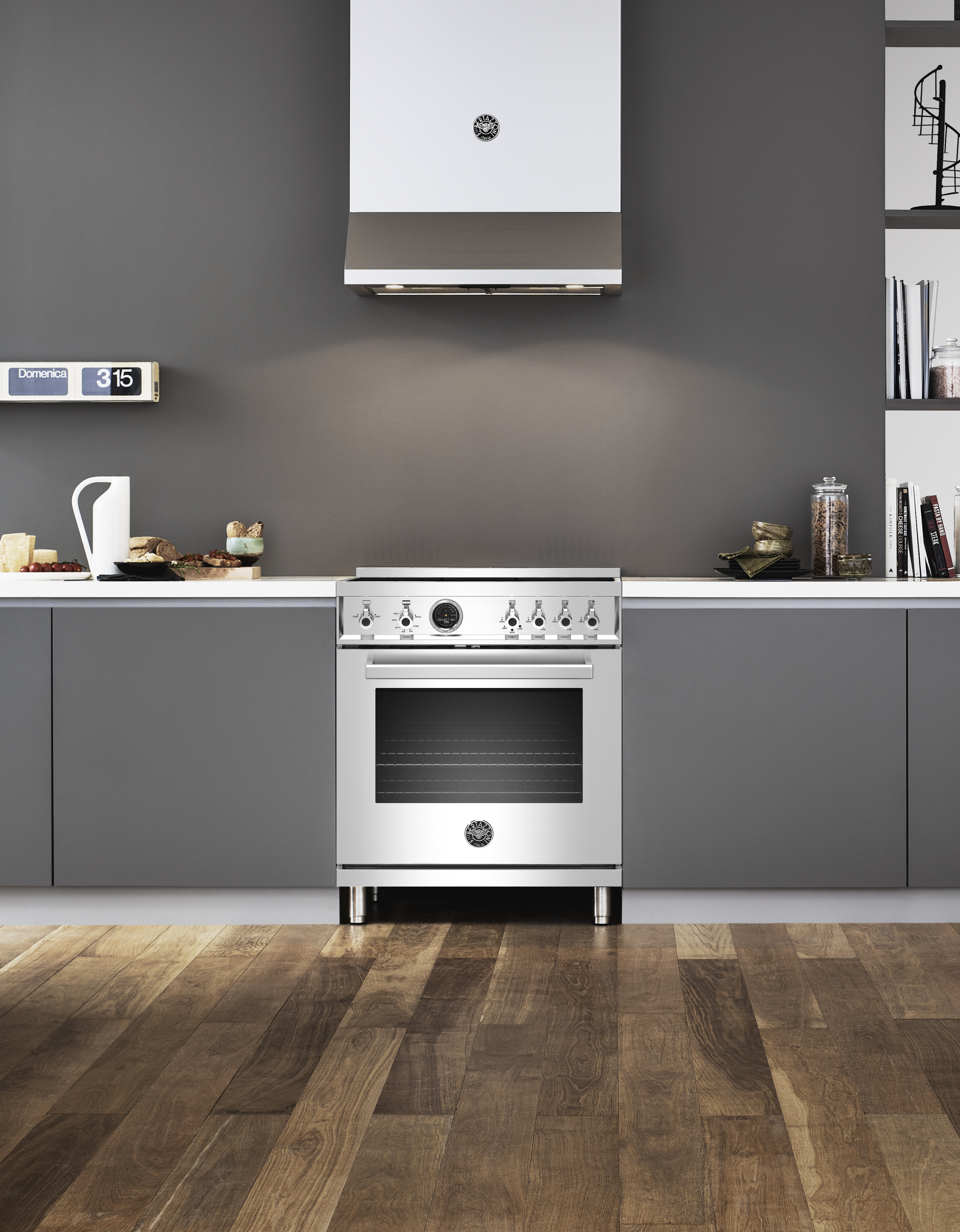 Bertazzoni Pro 48-Inch Induction Range in Carbon - PRO486IGFEPCAT