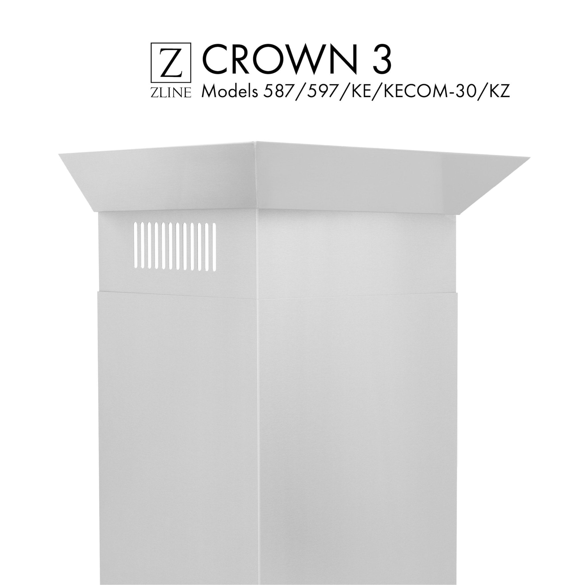 ZLINE ZLINE Crown Molding 3 For Wall Range Hood (CM3-587/597/KE/KECOM-30/KZ)