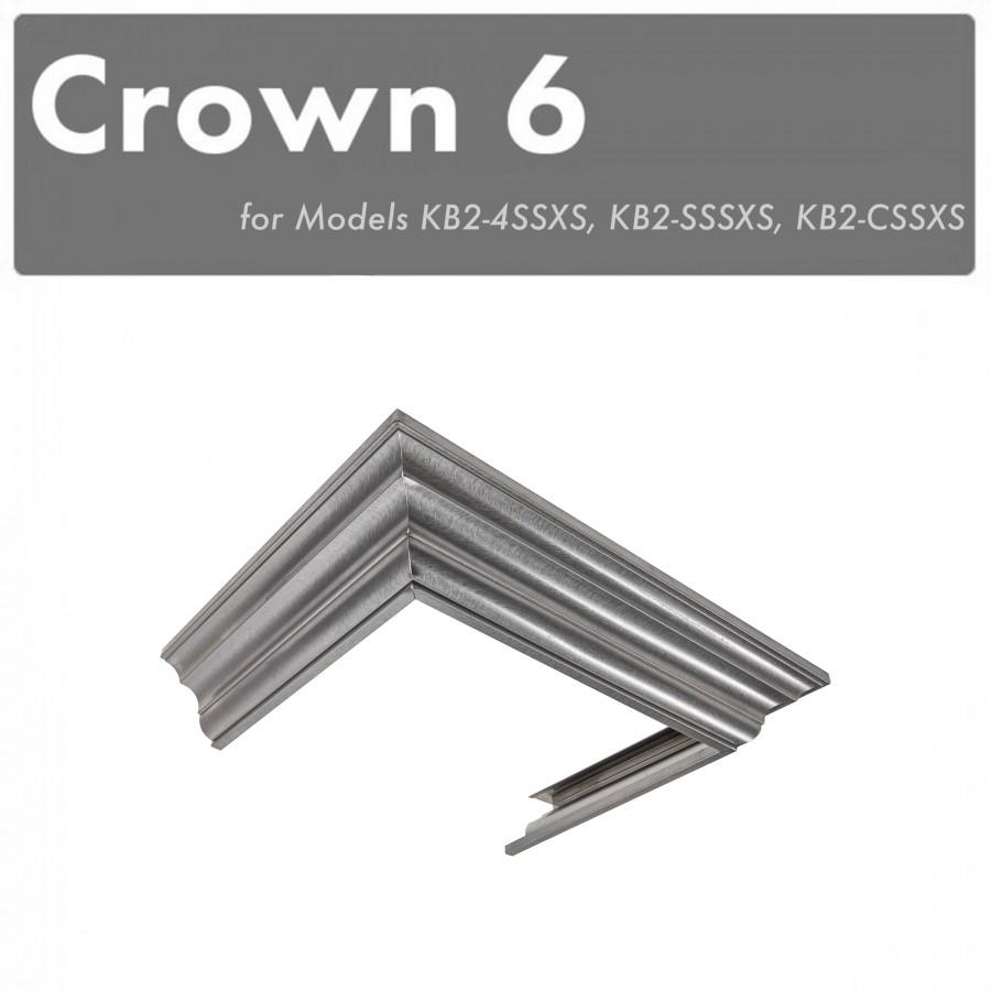 Model: CM6-KB-S304 | ZLINE ZLINE Crown Molding 6 For Designer Wall Range Hood (CM6-KB-S304)