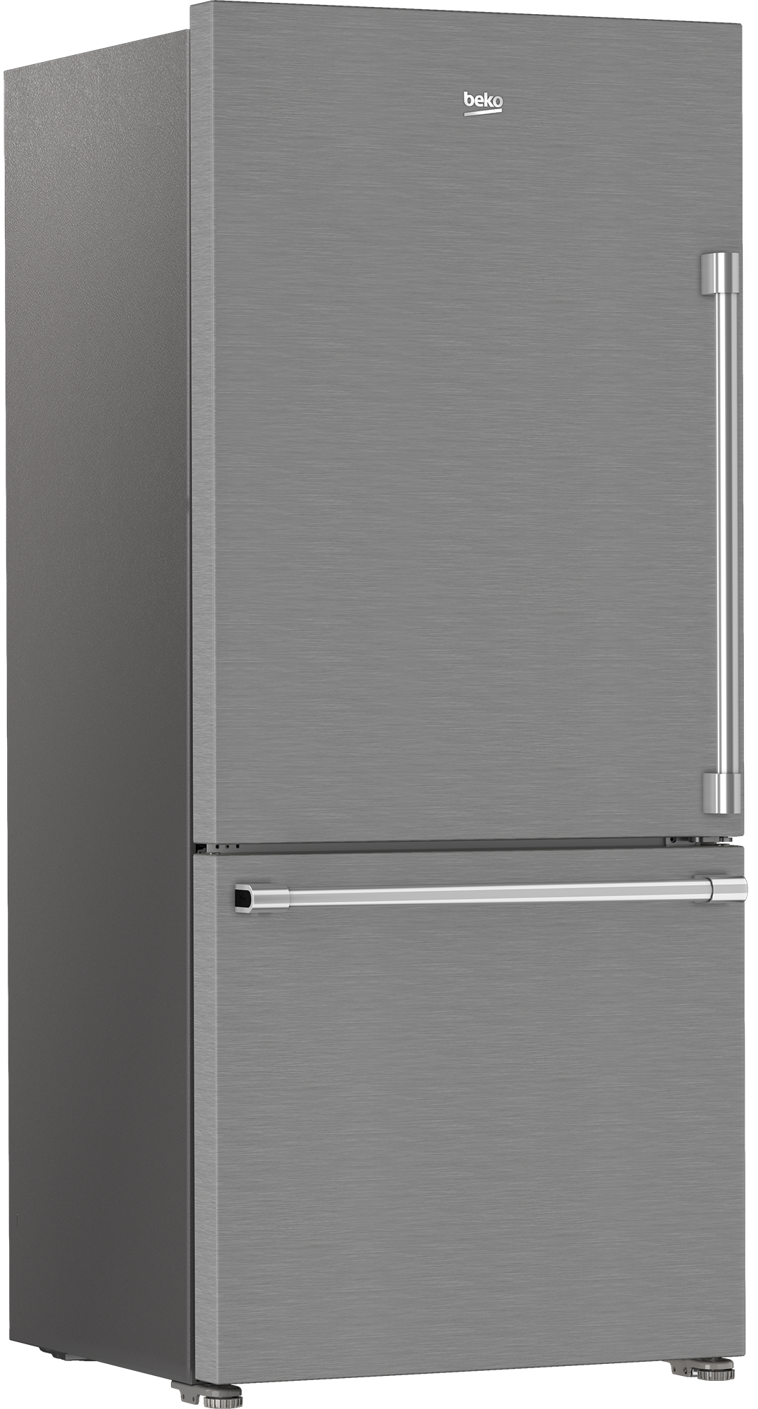 Model: BFBD30216SSIML | Beko 30" Bottom Freezer Drawer Refrigerator with Harvestfresh and Ice Maker, Left Hinge