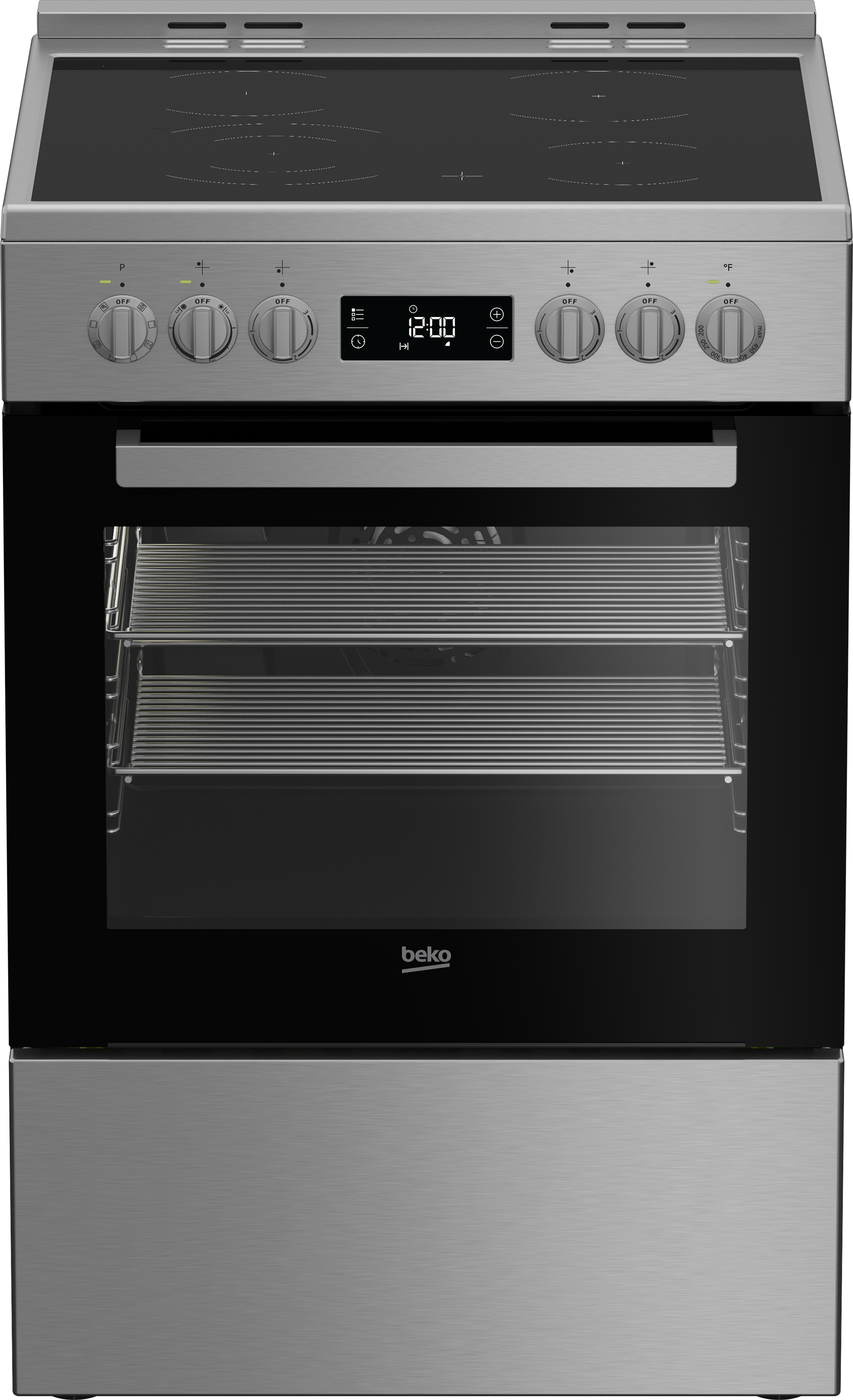 Model: SLER24410SS | Beko 24" Stainless Steel Slide-In Electric Range