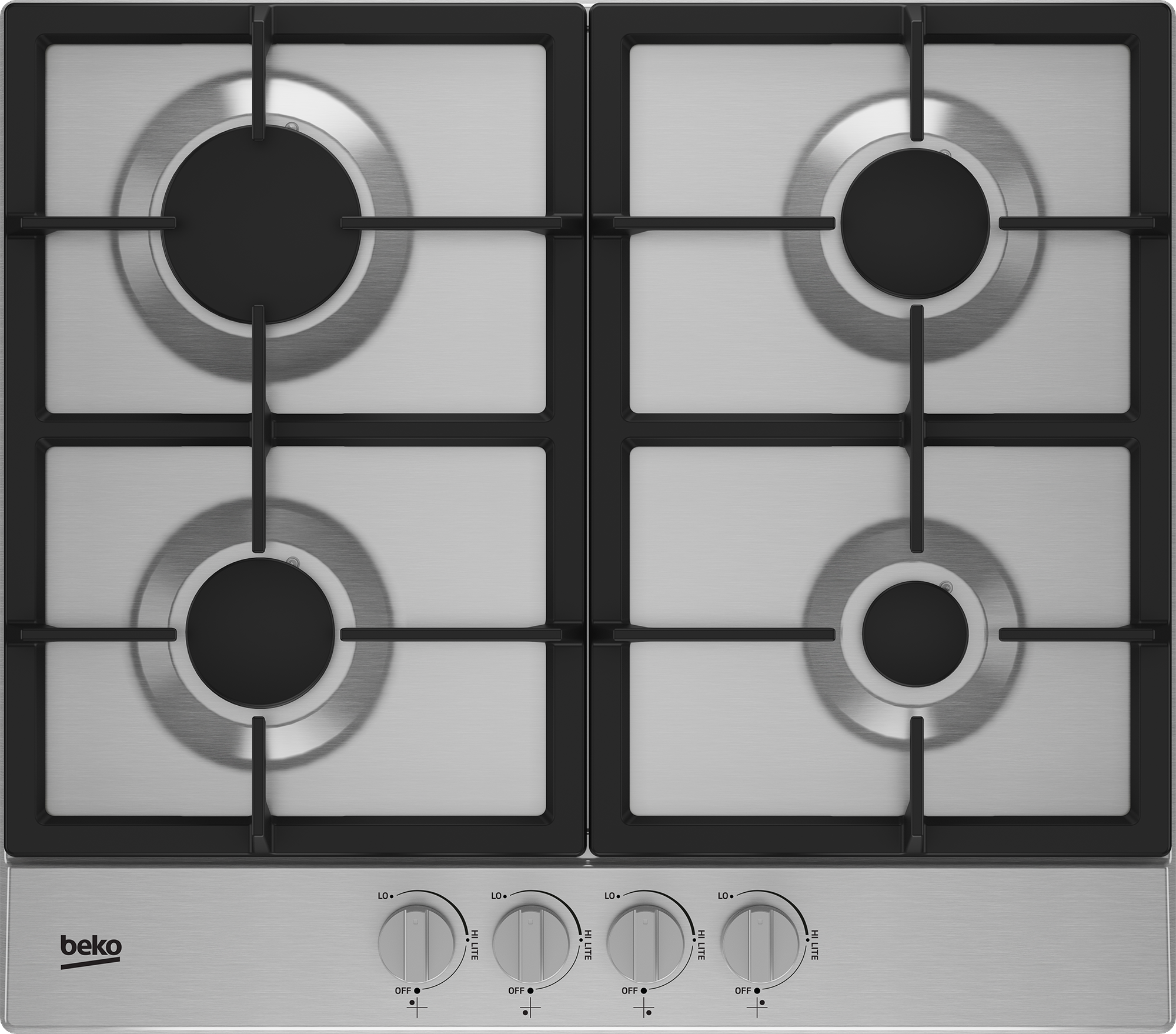Model: BCTG24400SS | Beko 24" Built-In Gas Cooktop with 4 Burners