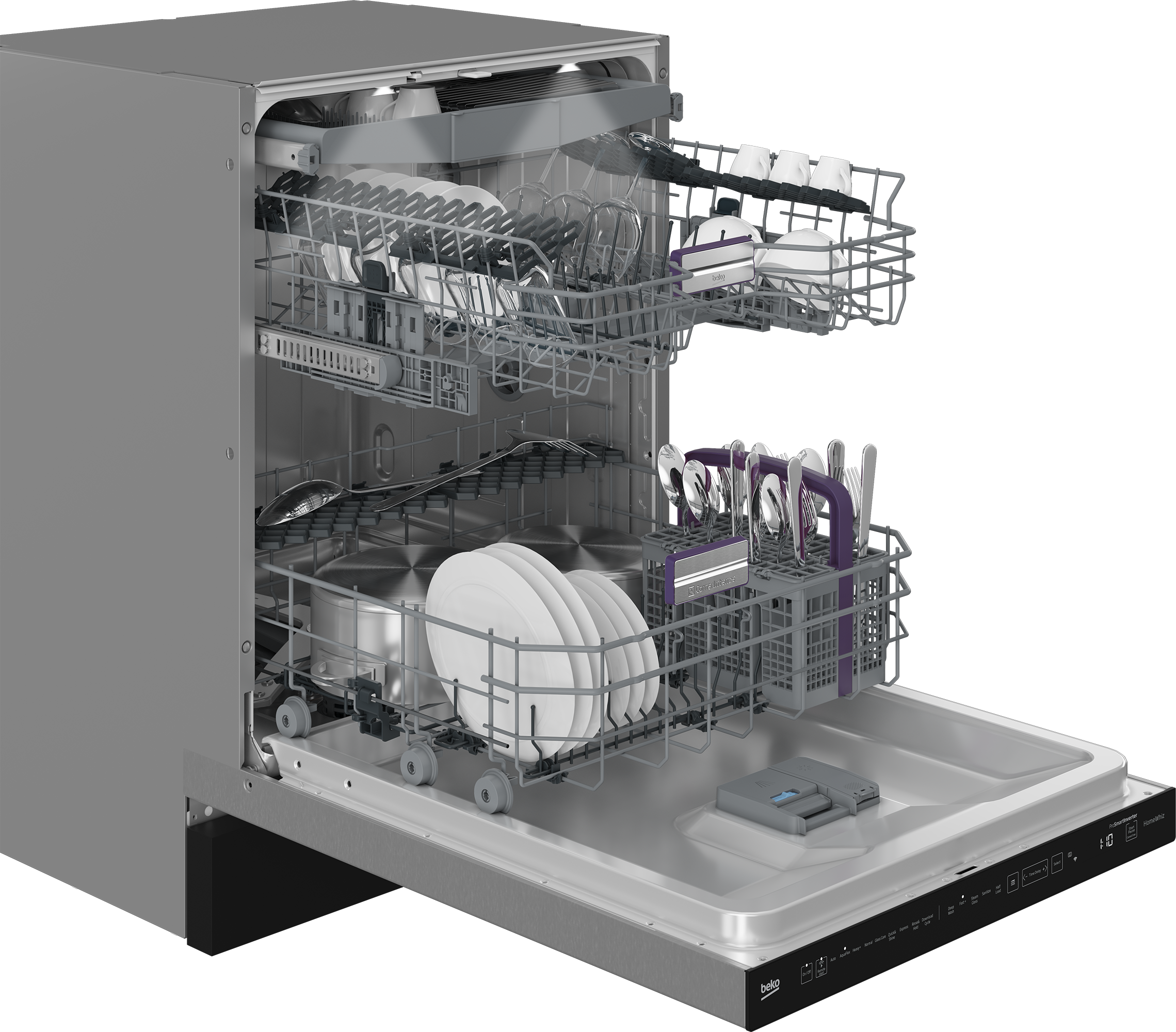 Model: DDT39434XIHC2 | Beko 24" Tall Tub Dishwasher with (16 place settings, 39 dBA)