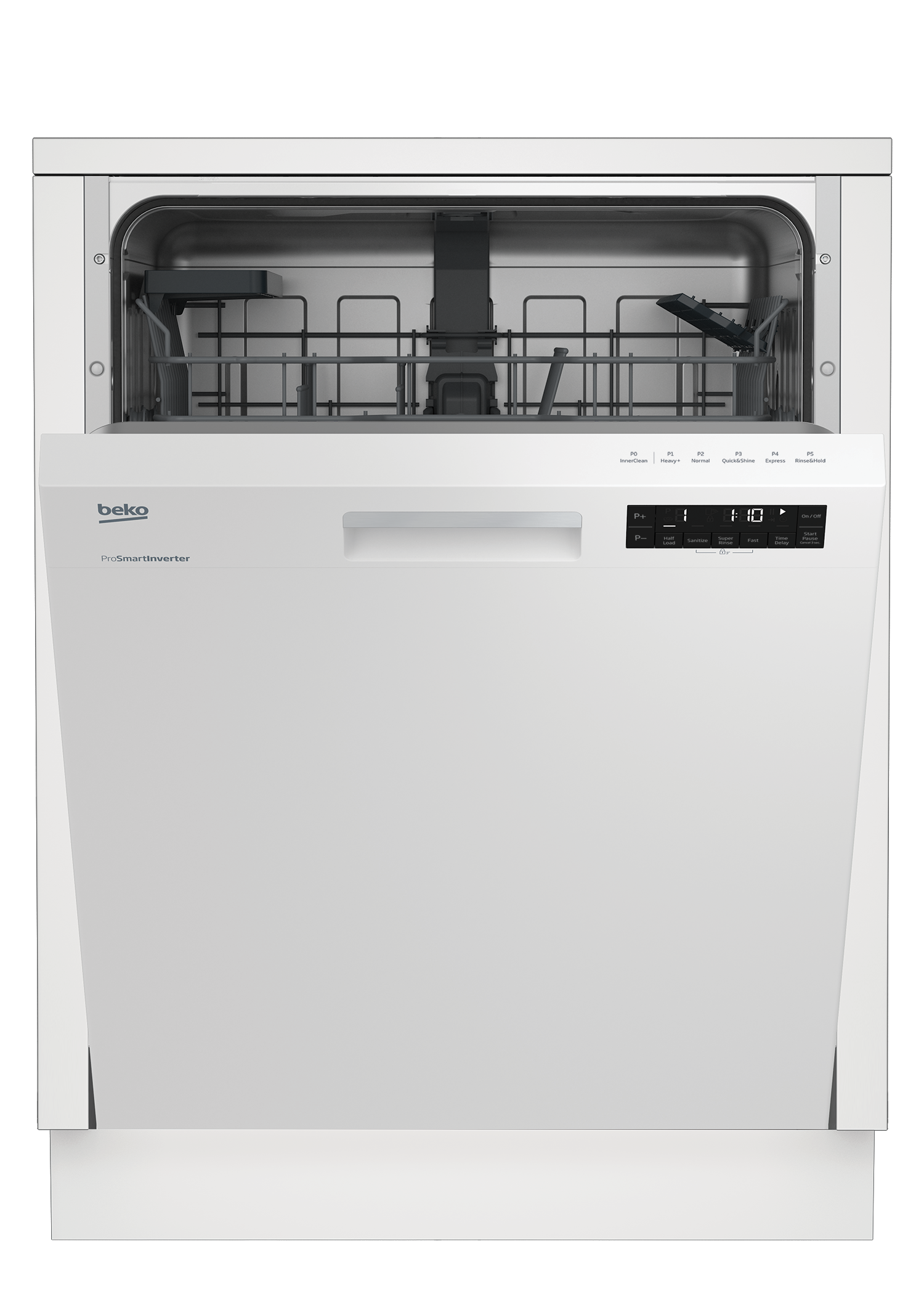 Model: DUT25401W-CL1145 | Beko 24" Tall Tub White Dishwasher (14 place settings, 48 dBa, Front Control)
