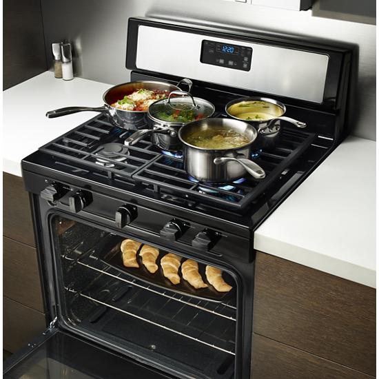 Model: WFG505M0BS | Whirlpool Whirlpool® 5.1 Cu. Ft. Freestanding 5-Burner Gas Stove