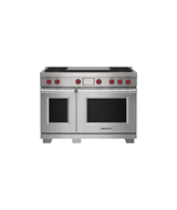 Model: DF48450F/BK/P | Wolf 48" Dual Fuel Range - 4 Burners and French Top