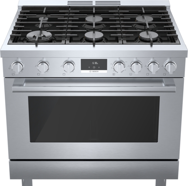 Bosch HDS8655U 800 Series, Dual Fuel Freestanding Range, 36