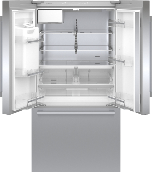 Model: B36FD50SNS - S/D  | Bosch 500 Series, French Door Bottom Mount Refrigerator, 36'', Stainless steel (with anti-fingerprint)