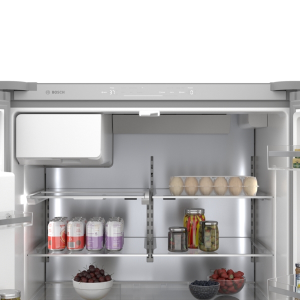 Model: B36FD50SNS - S/D  | Bosch 500 Series, French Door Bottom Mount Refrigerator, 36'', Stainless steel (with anti-fingerprint)
