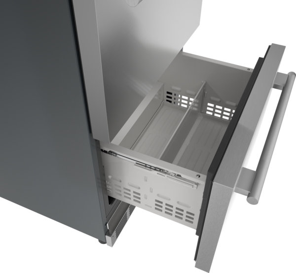 Model: T24UR915DS | Thermador Freedom®, Under Counter Double Drawer Refrigerator, 24'' Masterpiece®, Stainless Steel