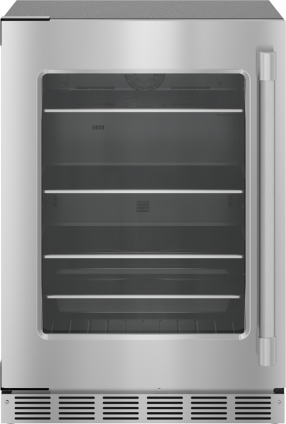 Model: T24UR925LS | Thermador Freedom®, Under Counter Refrigerator with Glass Door , 24'' Professional, Stainless Steel, Left Hinge