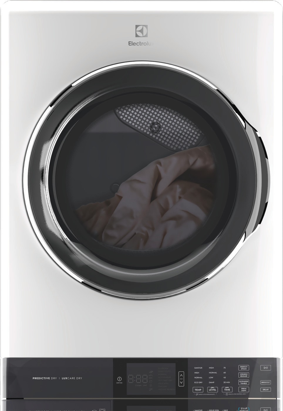 Model: ELTE7600AW - S/D | Electrolux Laundry Tower™ Single Unit Front Load 4.5 Cu. Ft. Washer & 8 Cu. Ft. Electric Dryer